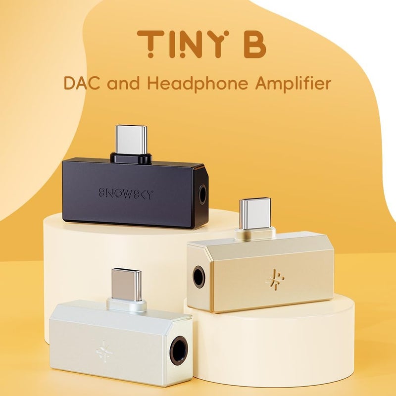 FiiO /Snowsky Tiny Portable DAC & Headphone Amplifier, Hi-Res USB DAC, PEQ Precision Tuning, PCM 384kHz/DSD256 Decoding, Android App/Web Control (3.5mm + 4.4mm Outputs,Tiny B Gold) - Image 2